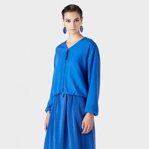 Giorgio Armani Blue Washed Silk Set – SS23 Collection - Size IT 38 / US 2 / XS